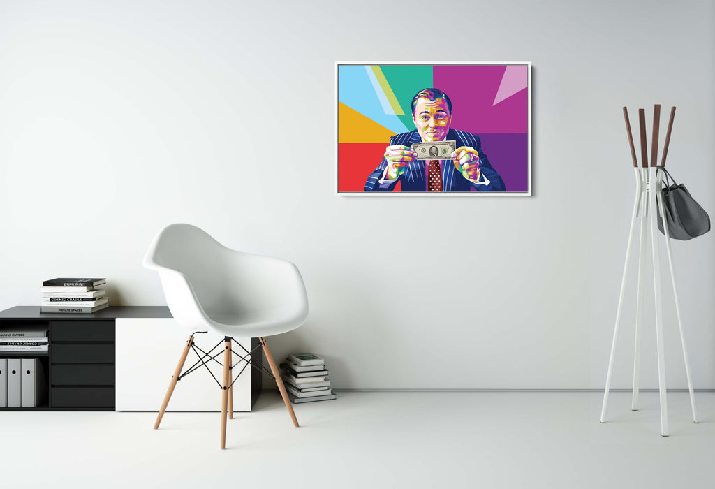 Modern pop art poster of Leonardo DiCaprio .