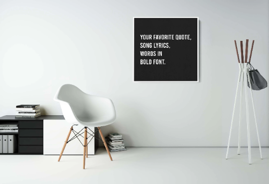 Canvas Print with Bold Style Text