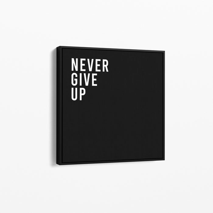 Minimalist Poster About Never Giving Up