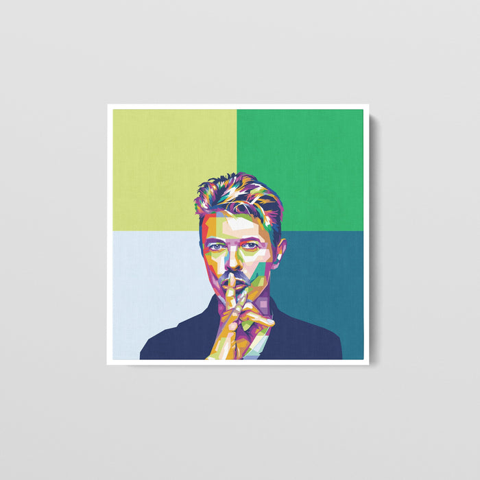 David Bowie Portrait - Color Blocks - Canvas Print