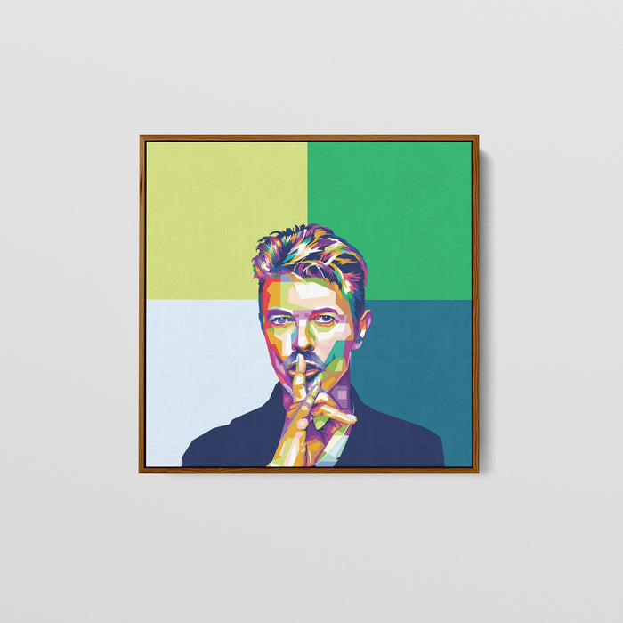 David Bowie Portrait - Color Blocks - Canvas Print