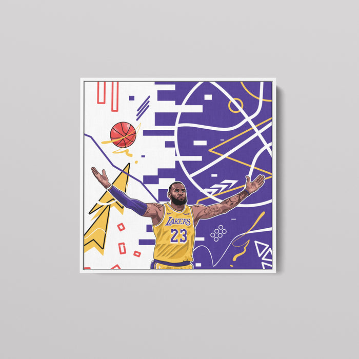 Lebron James Portrait - Hand Up - Canvas Print