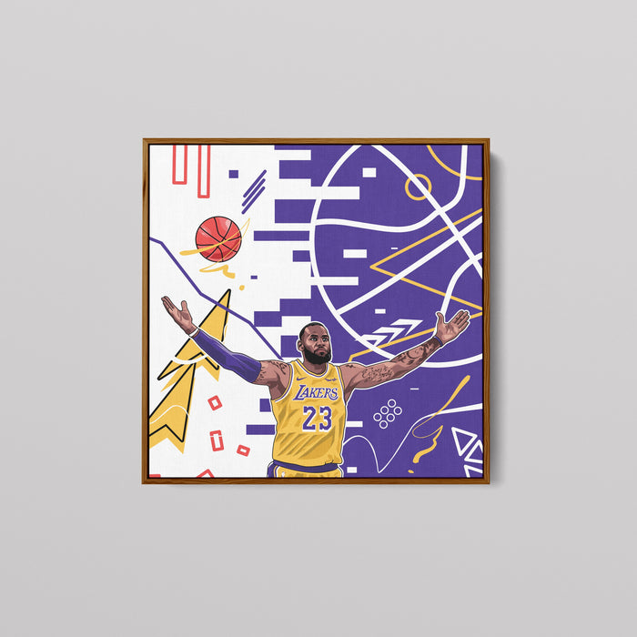 Lebron James Portrait - Hand Up - Canvas Print