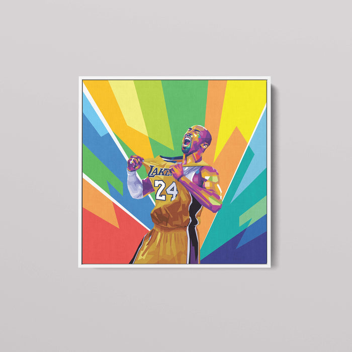 Kobe Bryant RIP - Screaming and Pulling Jersey - Canvas Print