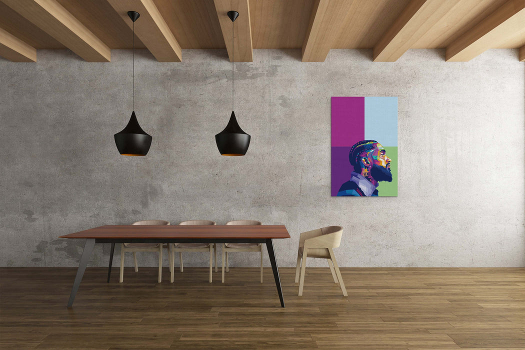 Nipsey Hussle - Side Portrait - Canvas Print