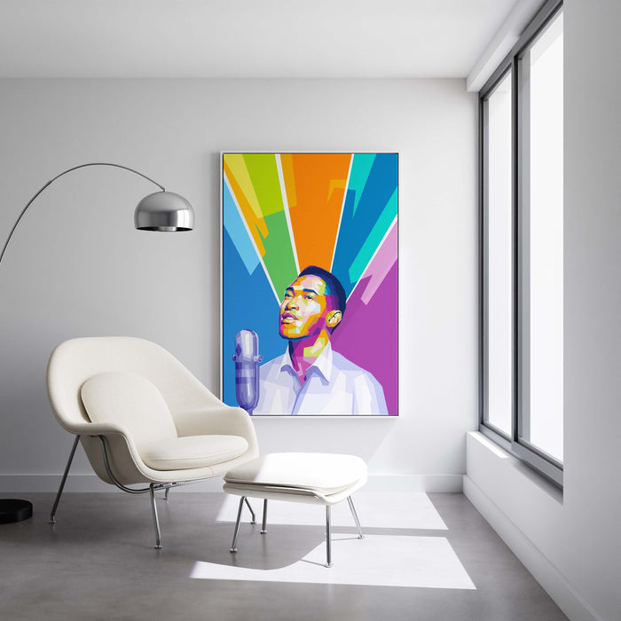 Modern pop art poster of Sam Cooke.